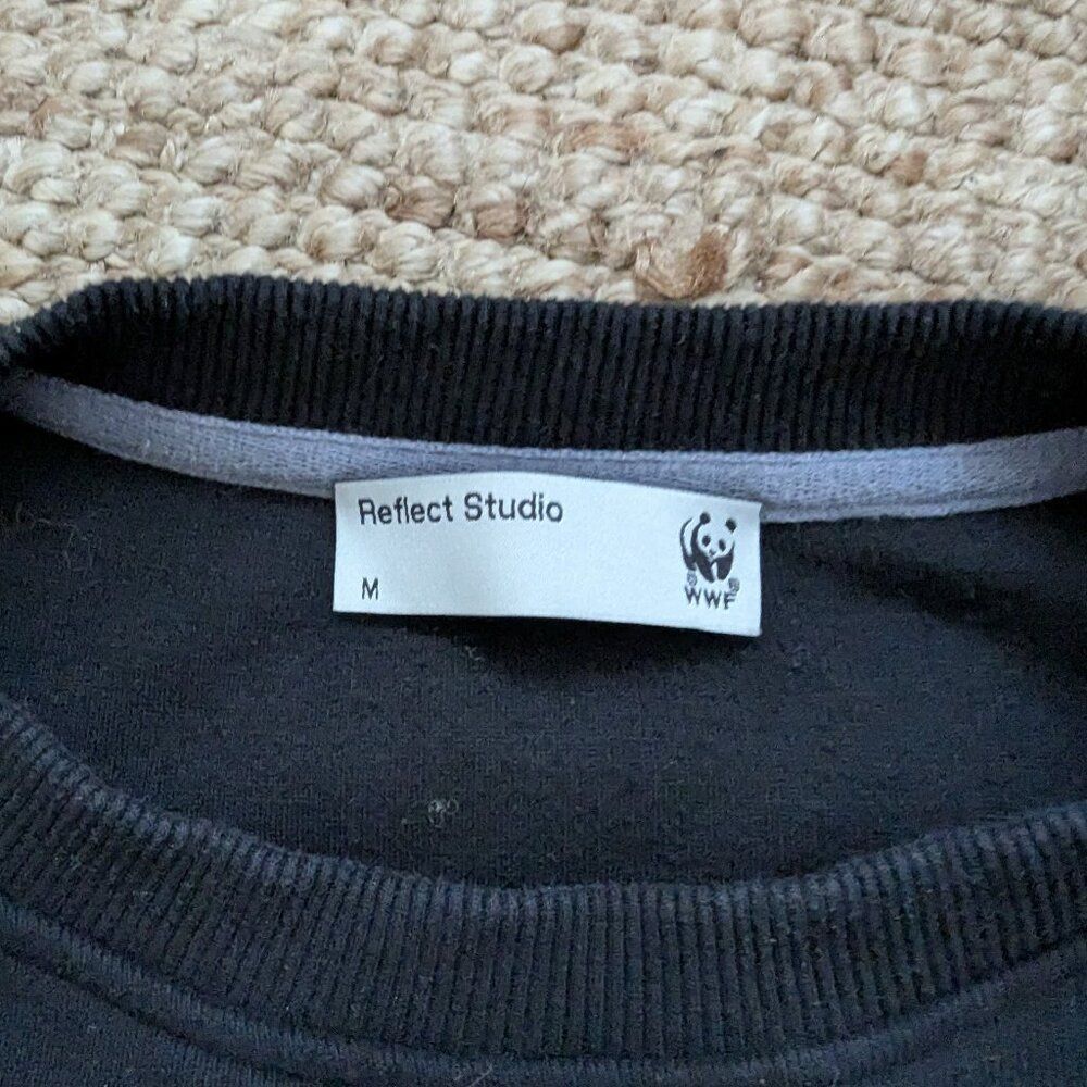 WWF x Reflect Studio Black Crewneck Sweatshirt - Size M